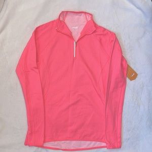 Avia 1/4 Zip Pullover Workout Long Sleeve Athletic Coral Jacket Runner Small
